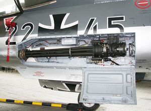 F-104G with open weapons bay showing M61 cannon