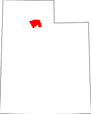 Map of Utah highlighting Davis County