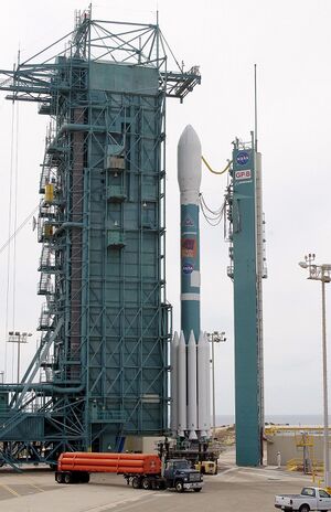 Mobile Service Tower rolls over the Delta II on SLC-2W.jpeg